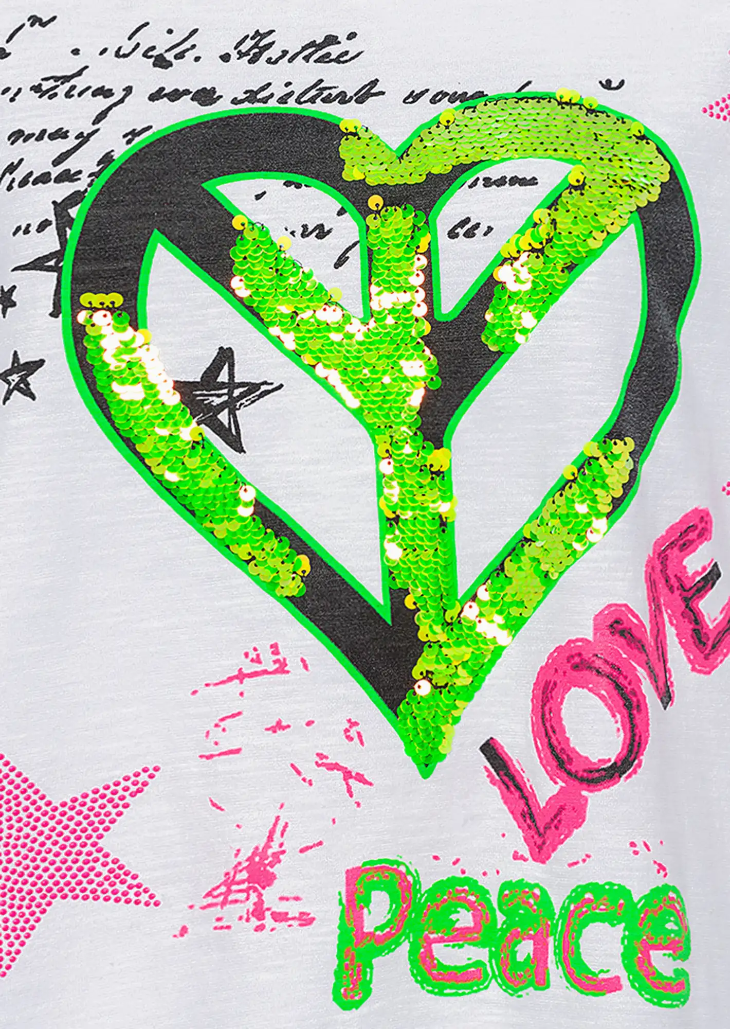 Shirt 'Love', weiß