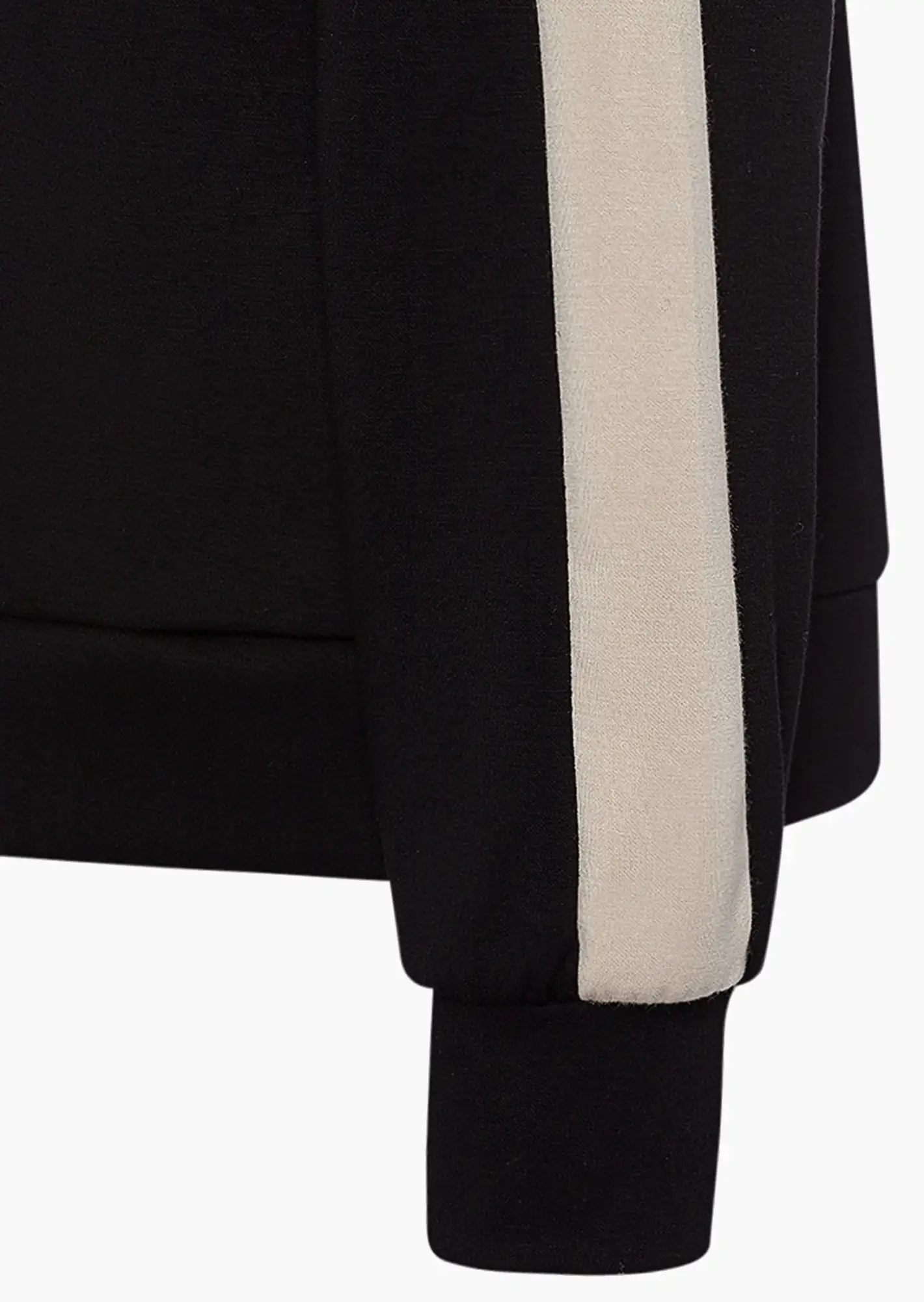 Sweatjacke mit Galonstreifen, schwarz
