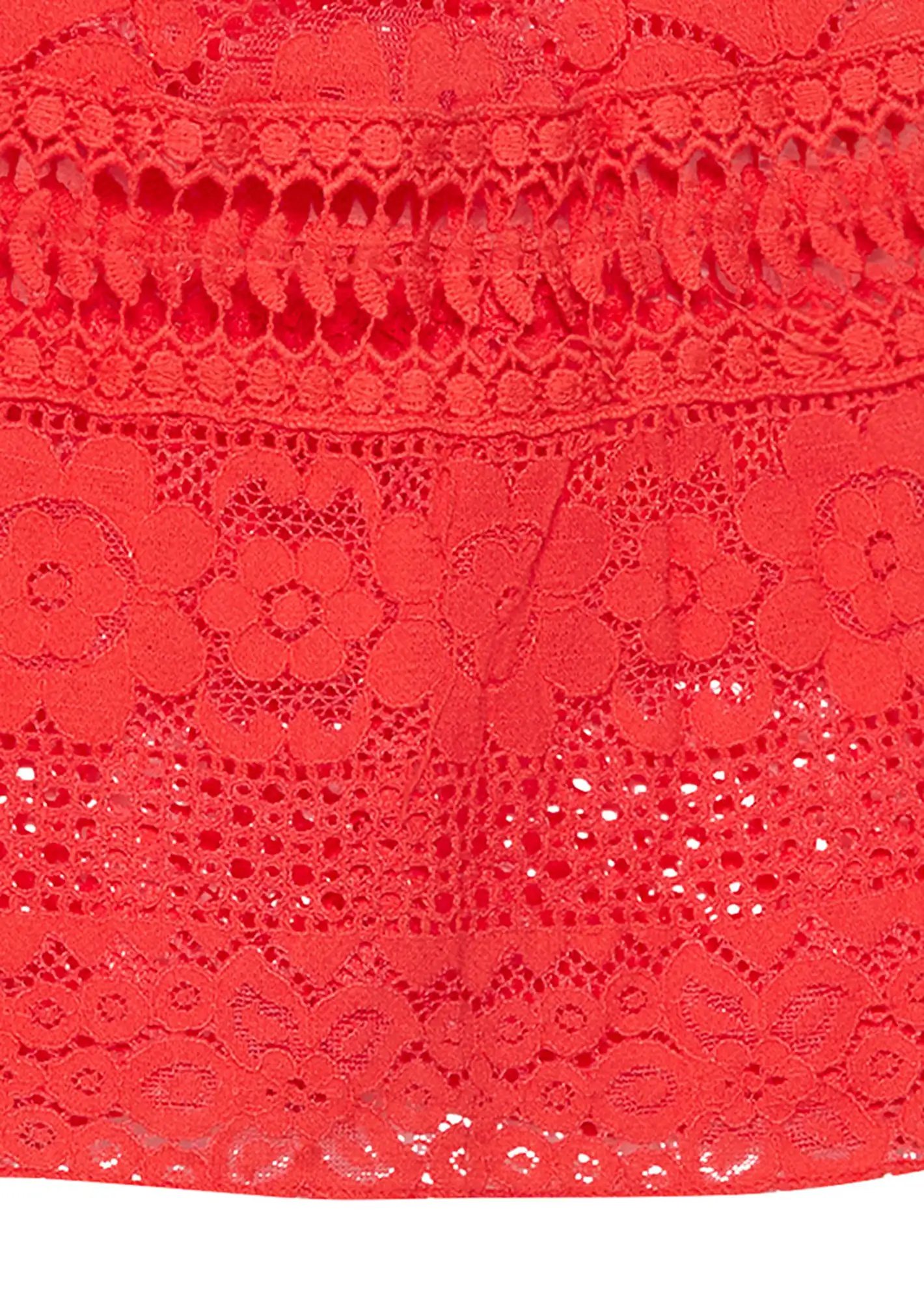 Kleid mit Spitze, koralle
