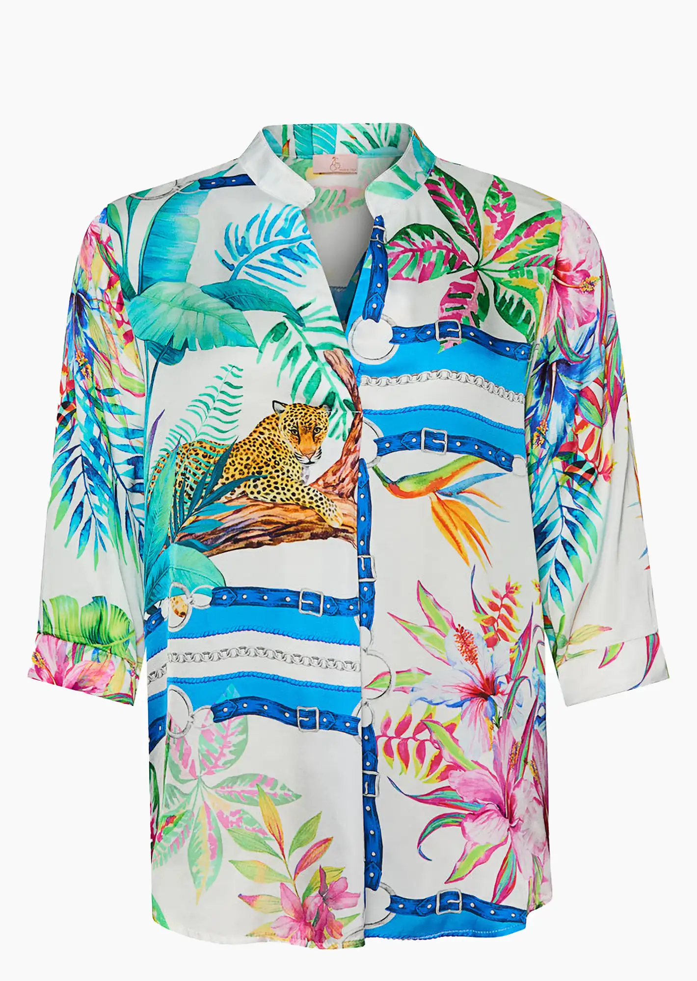 Bluse im Alloverprint, bunt