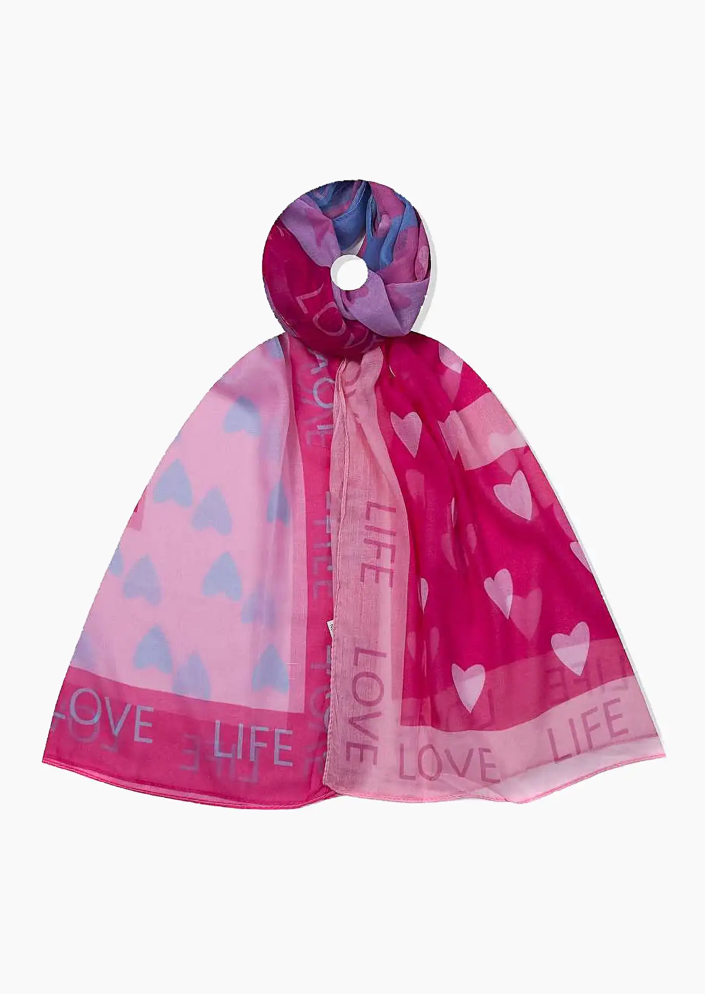 Leichtes Tuch 'Happy', pink