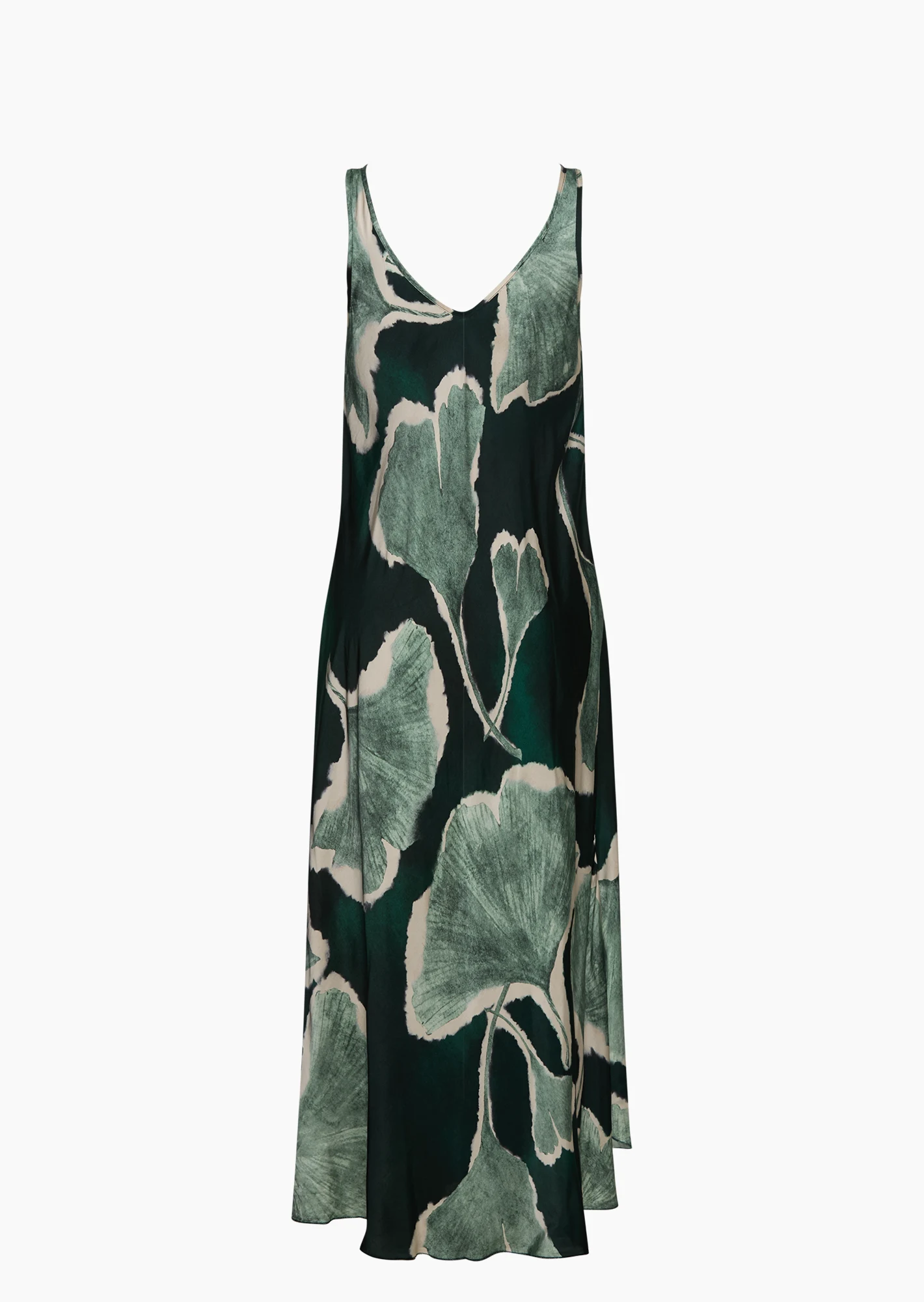 Kleid aus Viskose-Satin, forest green
