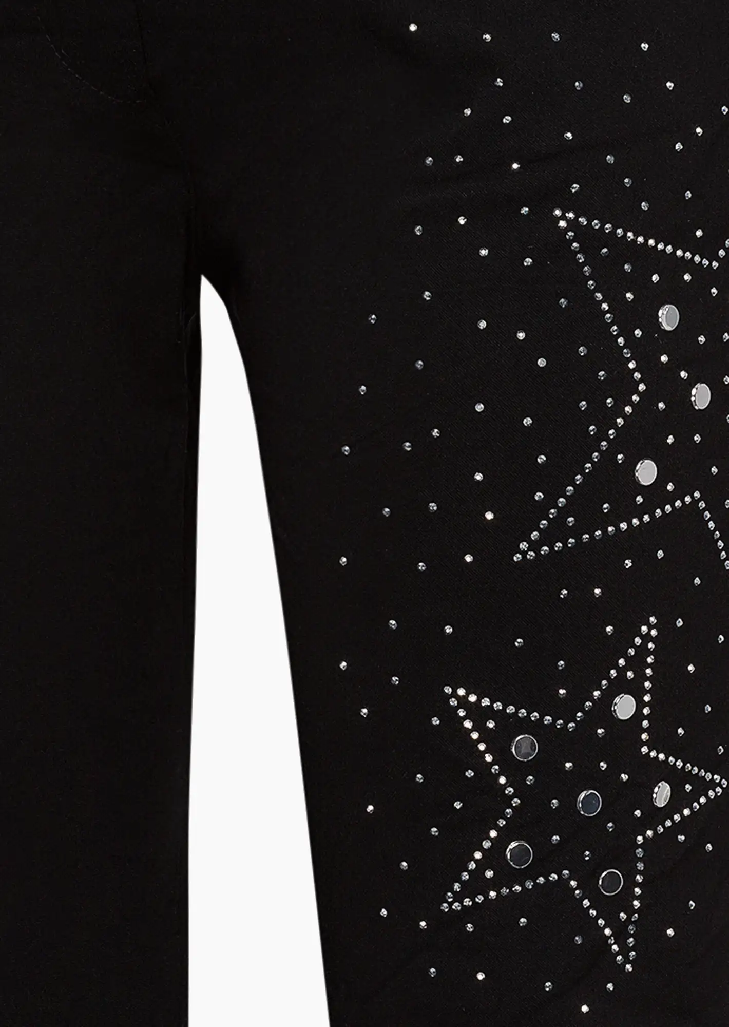 Joggpants 'Ziersteine und Nieten', schwarz