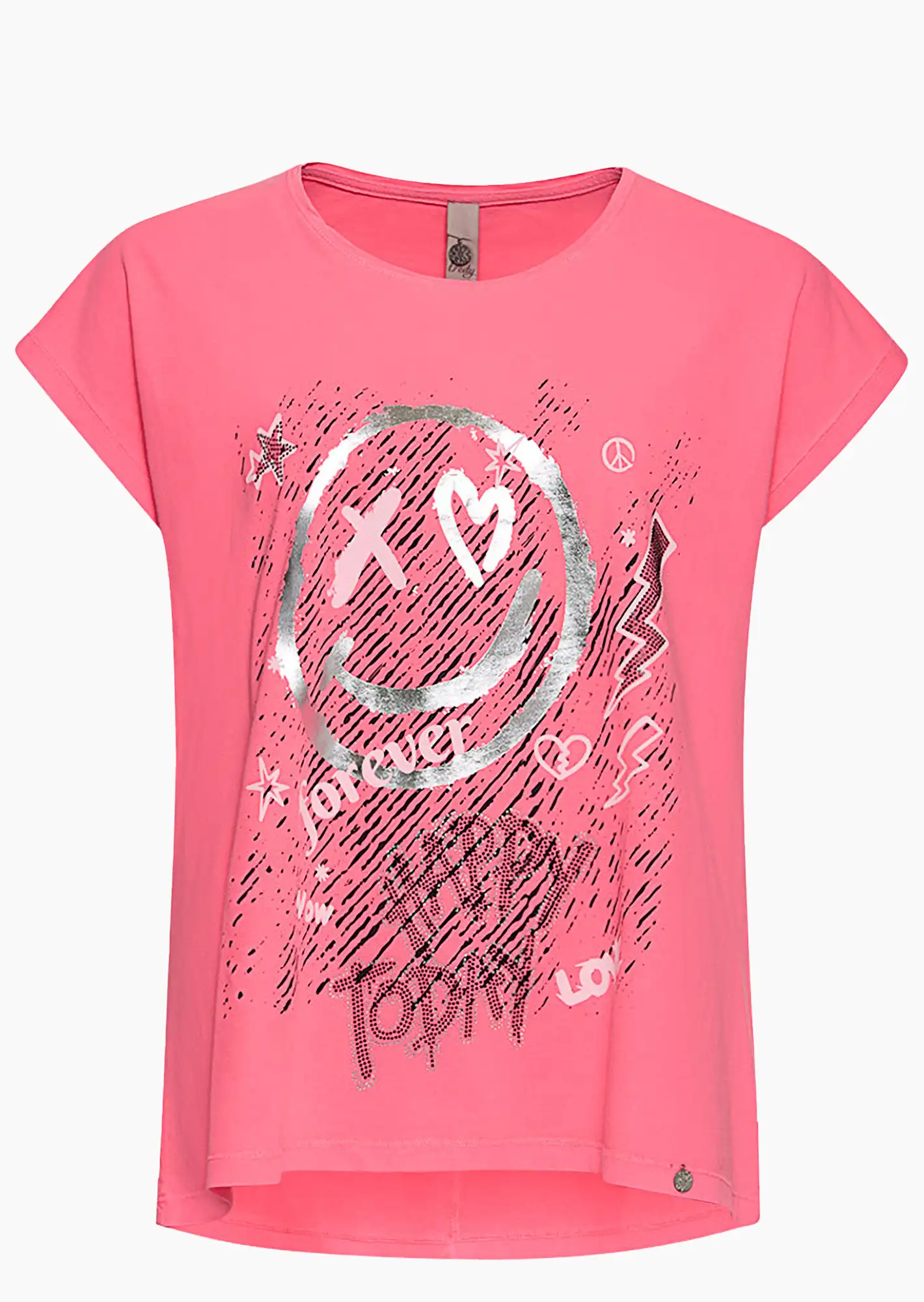 Shirt 'Smiley', neon lobster