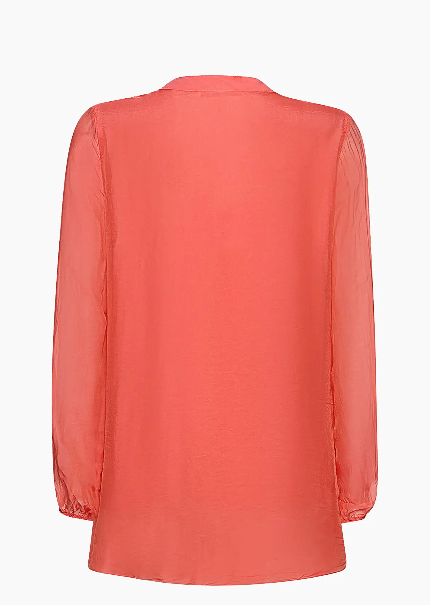 edle Bluse mit Rüschen, koralle