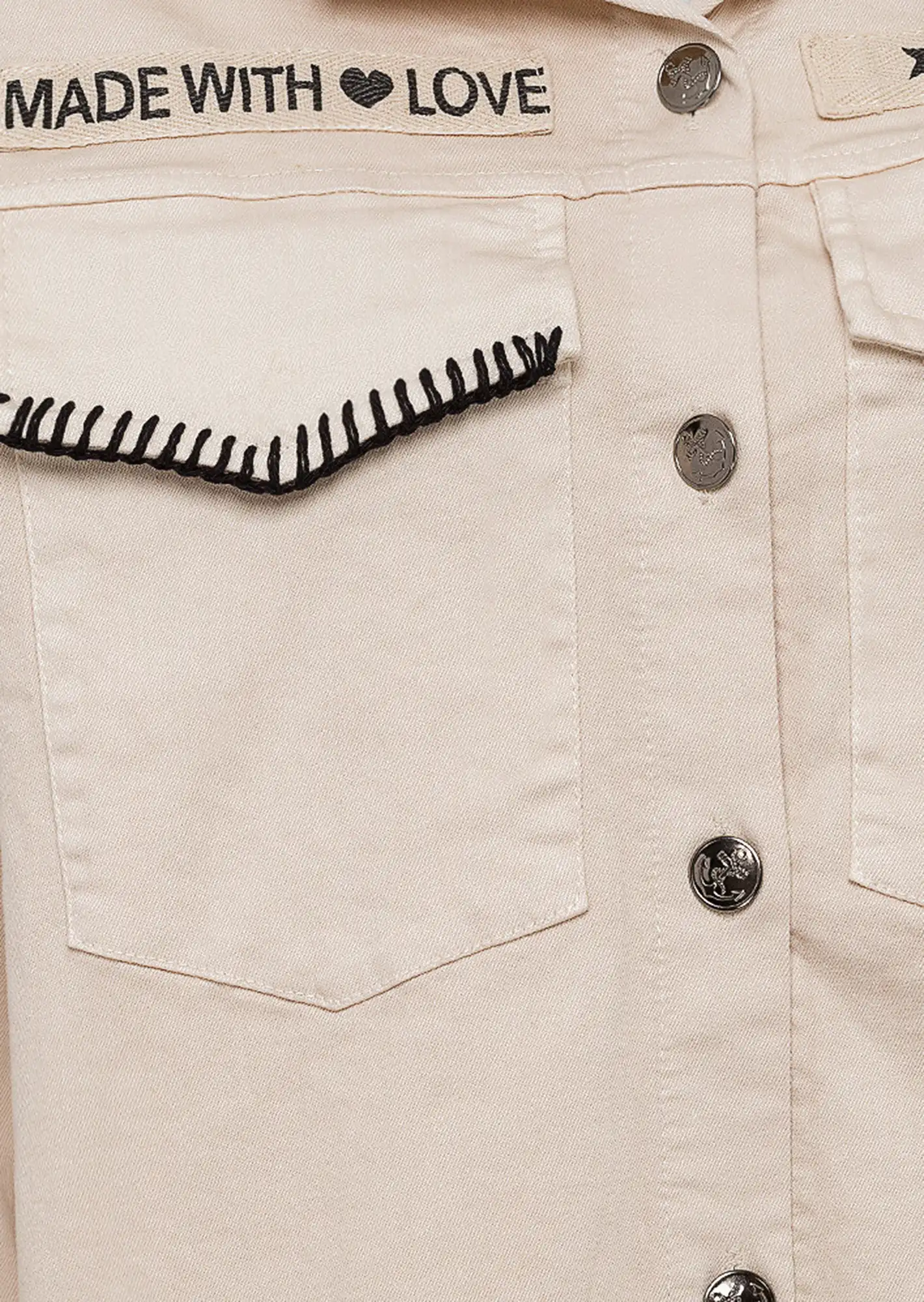 Jacke im Denim-Style, crema