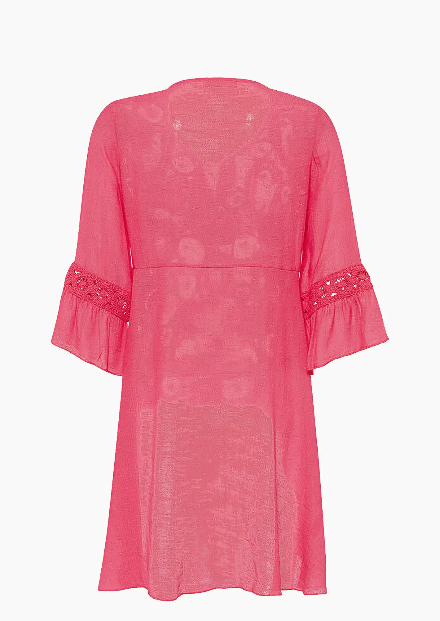 Bluse mit Crochet, koralle