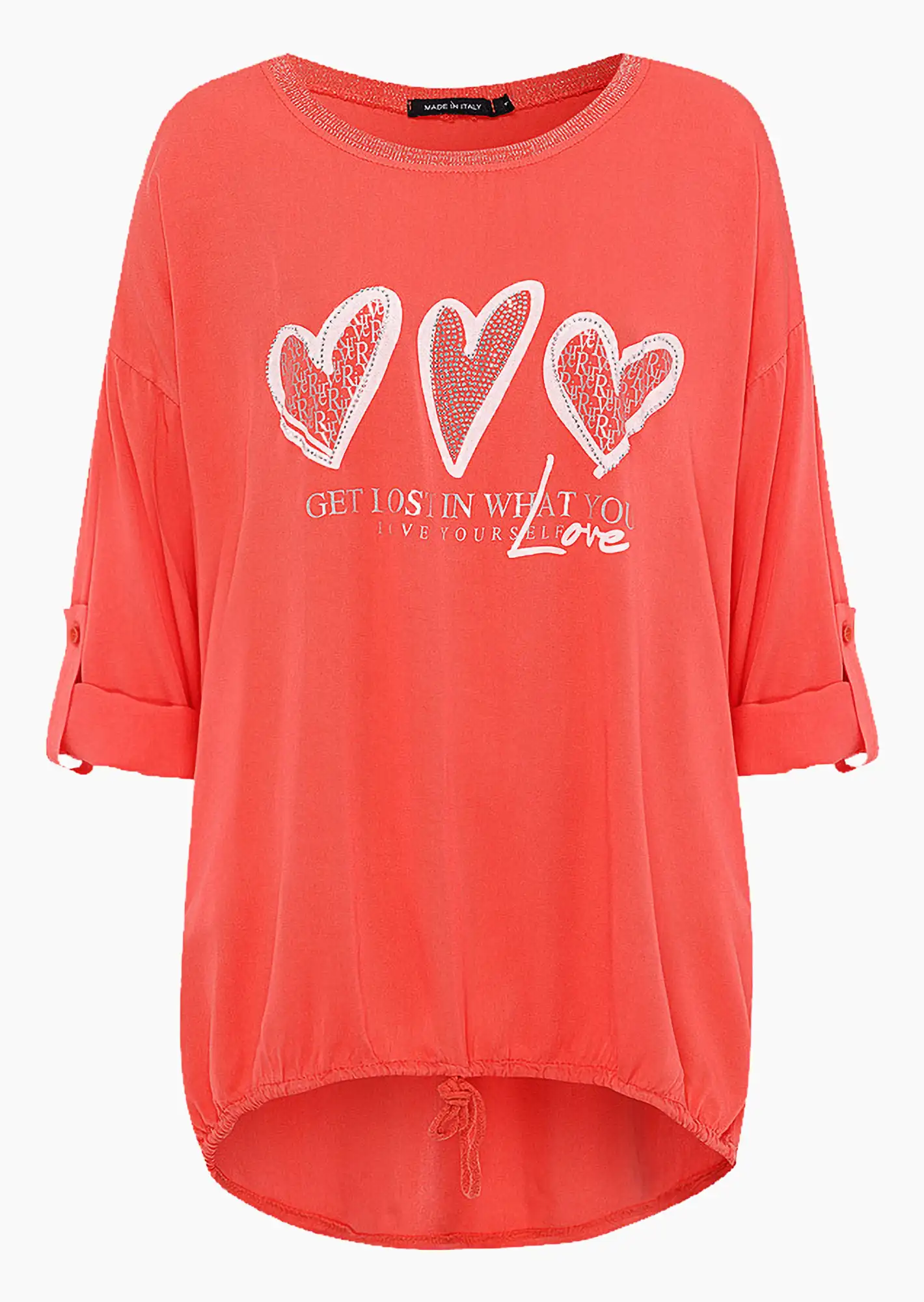 Bluse 'Love', koralle