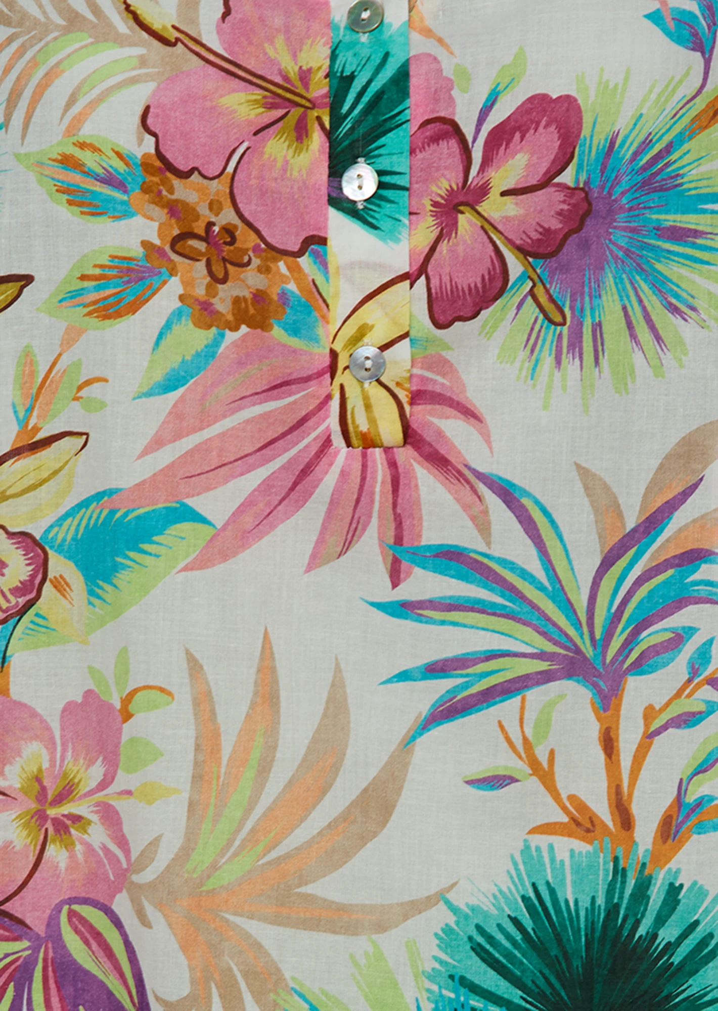 Bluse gemustert, weiß-bunt