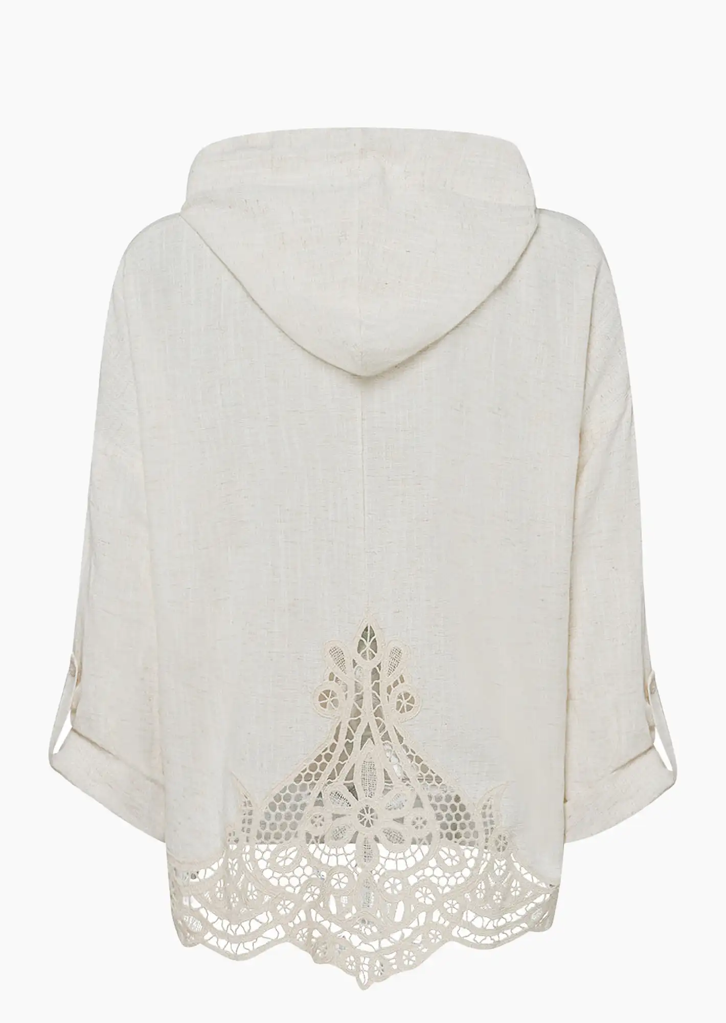 Leinenjacke, sand-melange