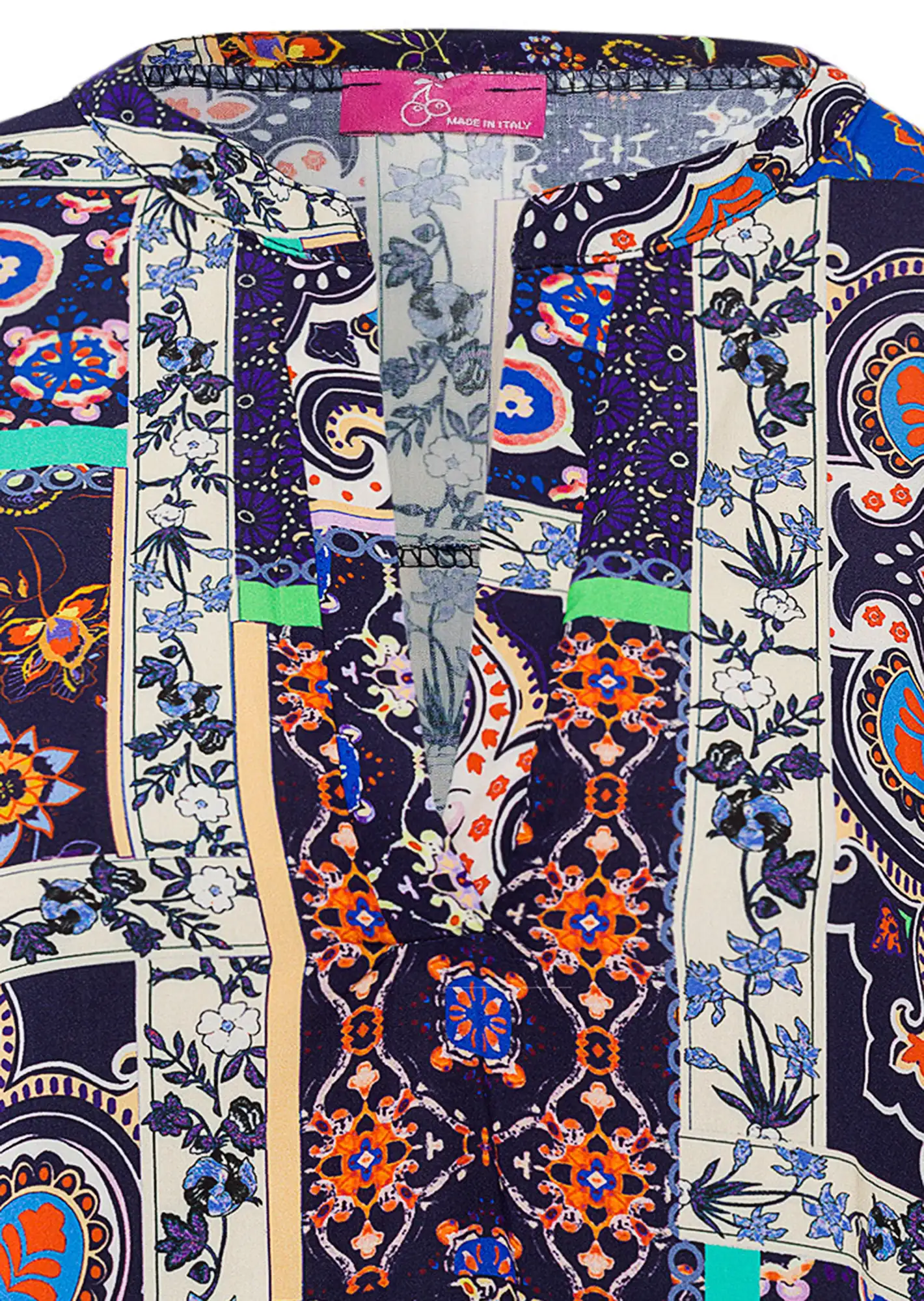 Kleid im Alloverprint, navy