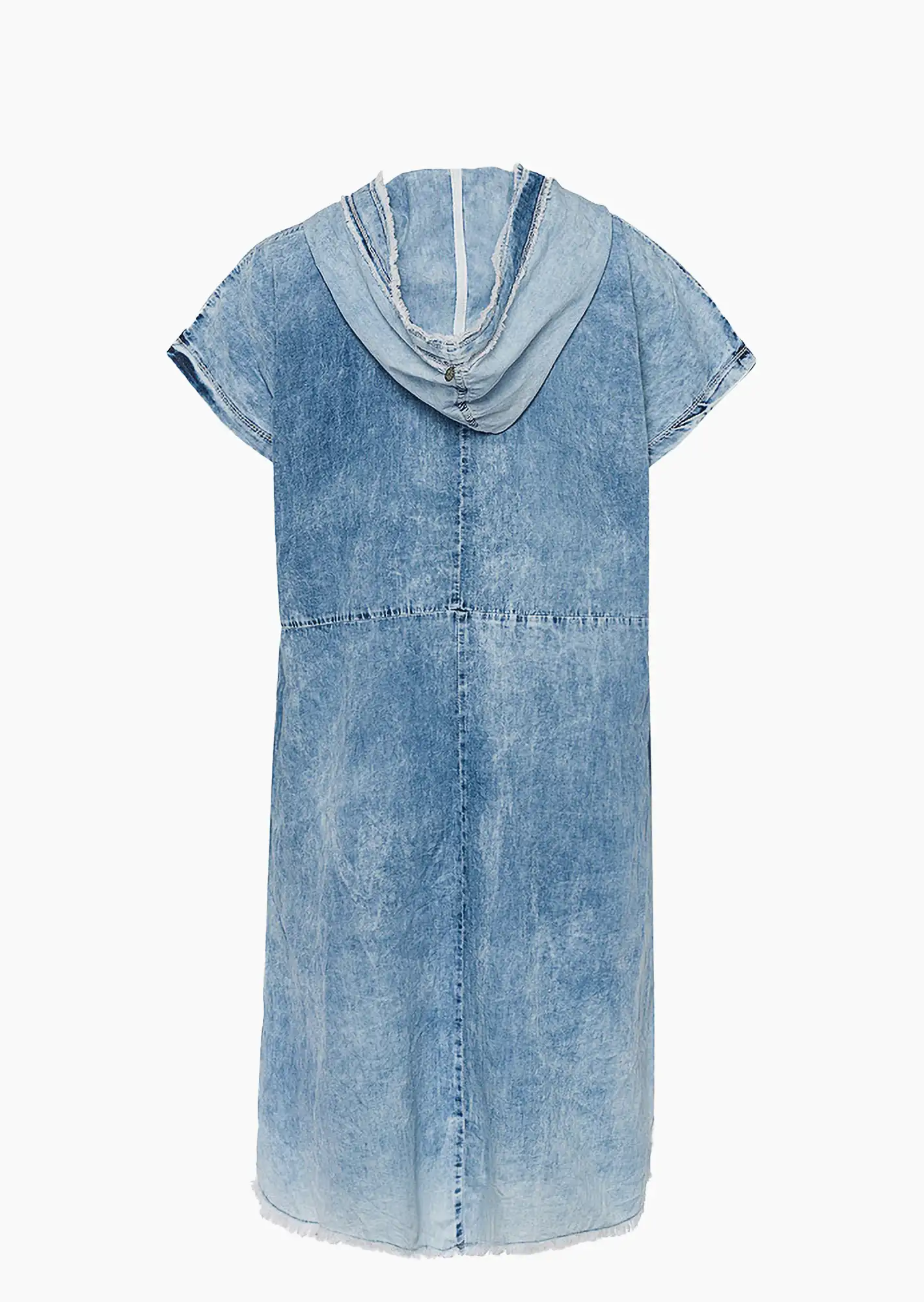 Bluse 'Vokuhila', blue denim