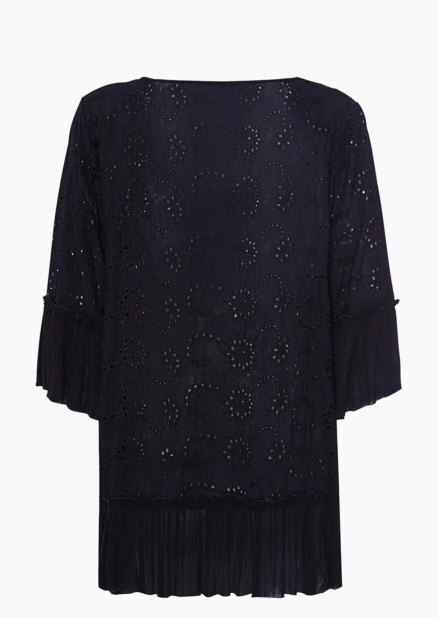 Tunika mit Lochspitze, navy