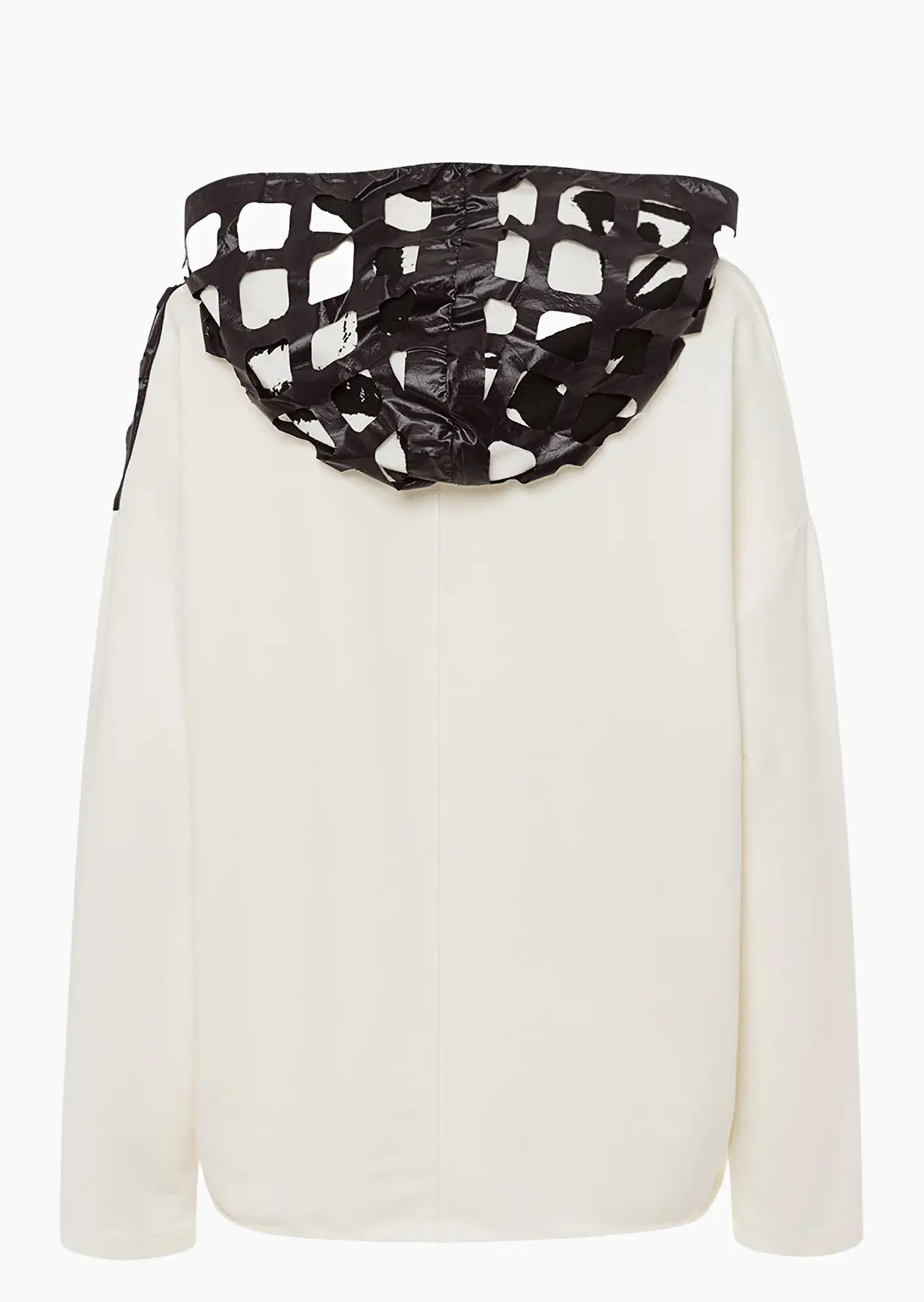 Sweatpullover mit Netz, offwhite