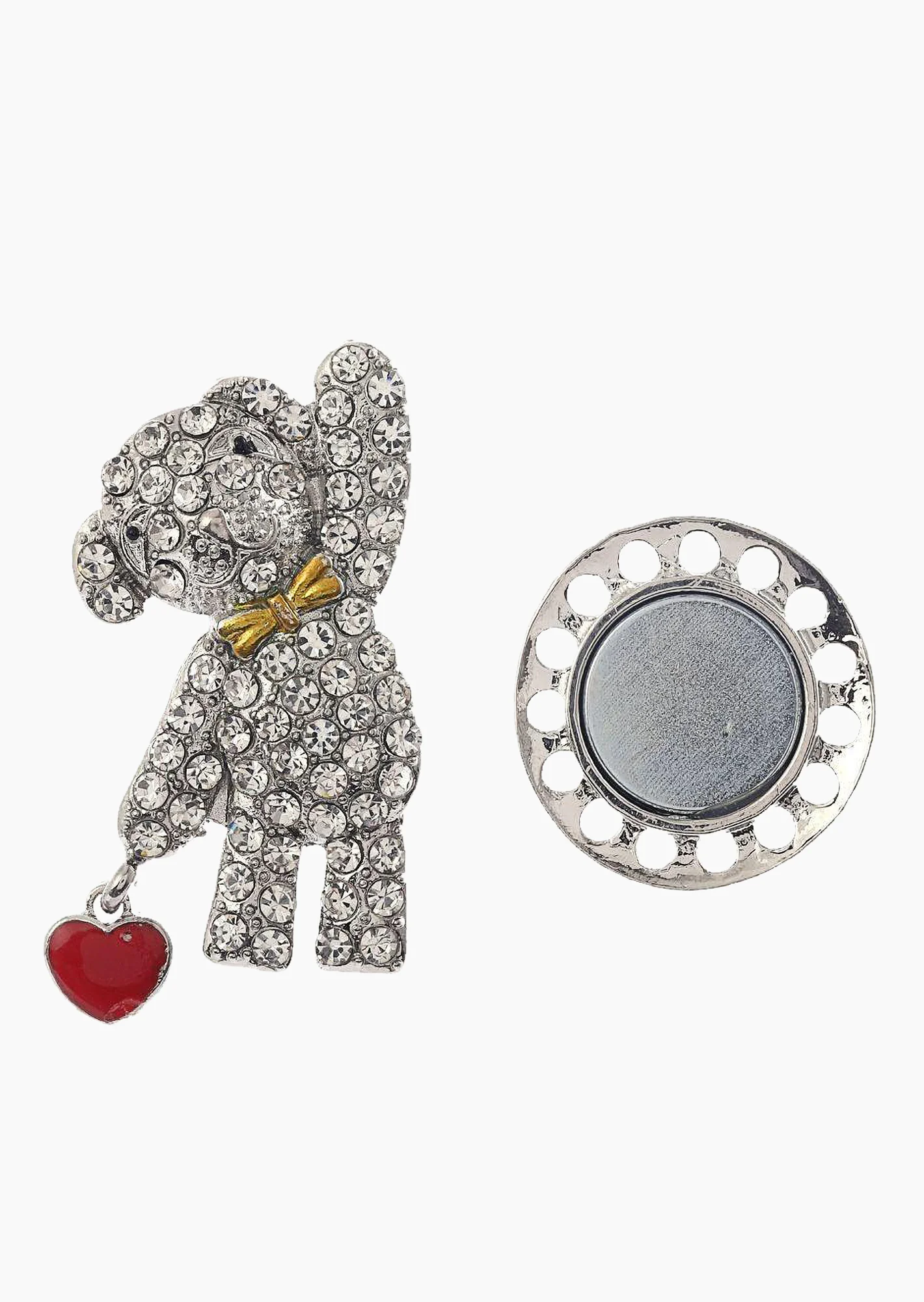Brosche 'Bär', silber