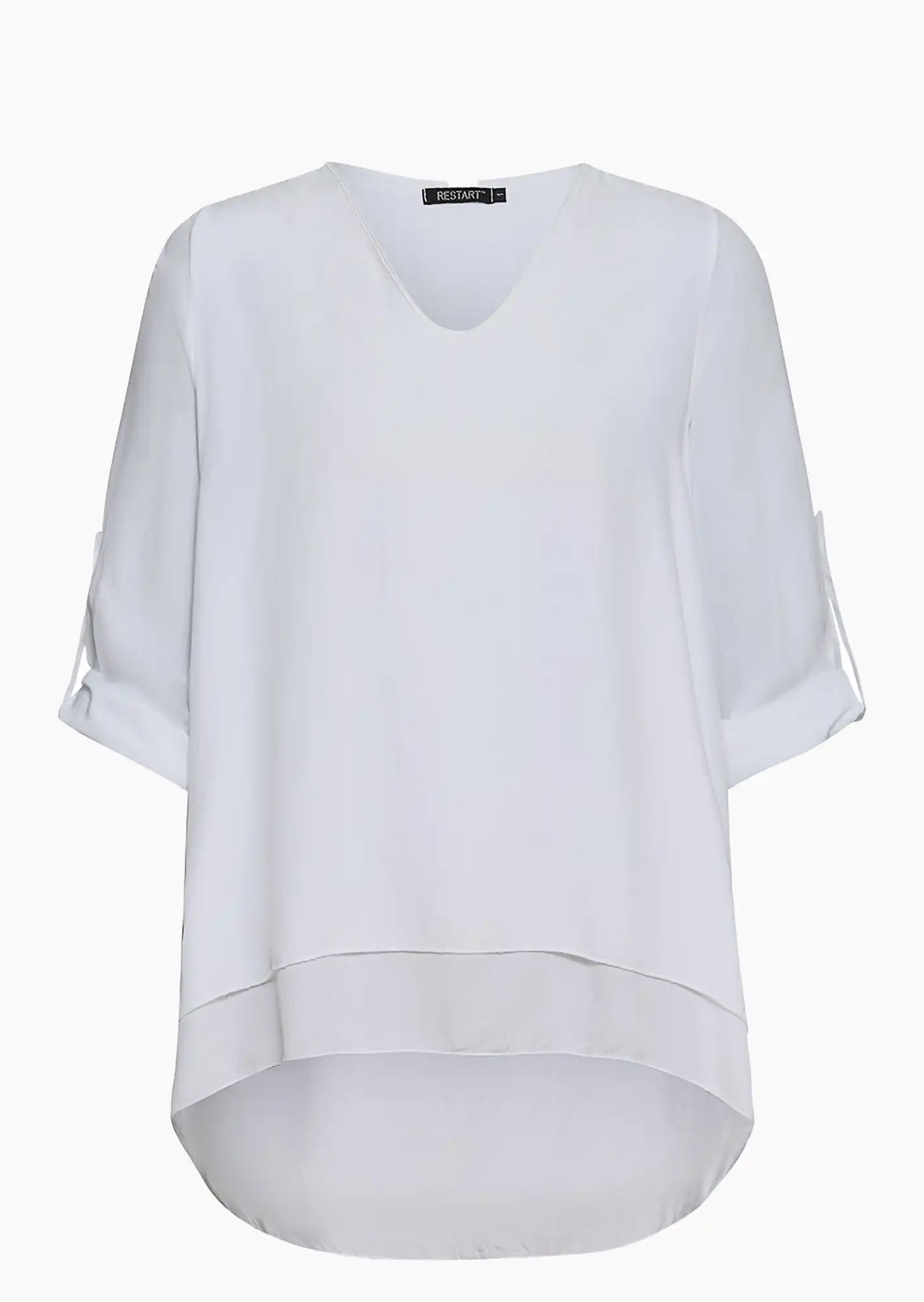 leicht fließende Bluse, weiß
