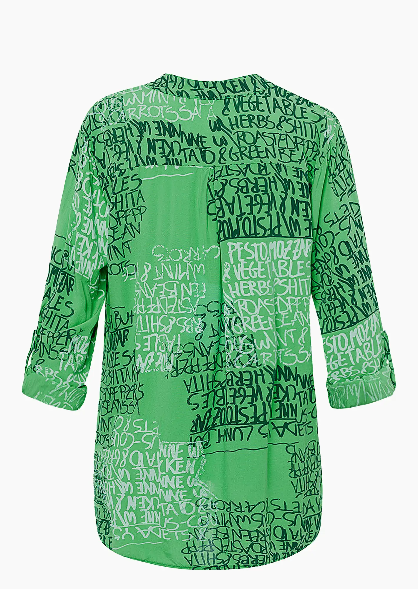 Bluse im Alloverprint, minze
