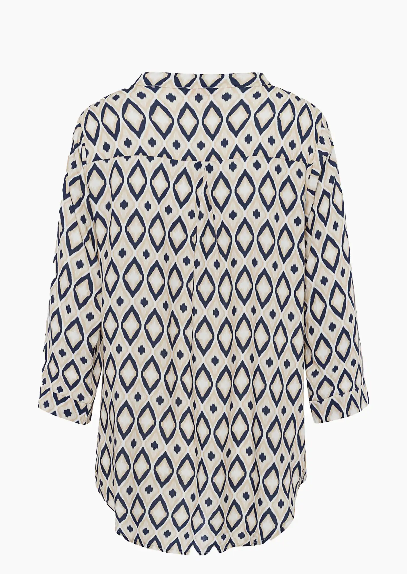 Bluse im Alloverprint, crema