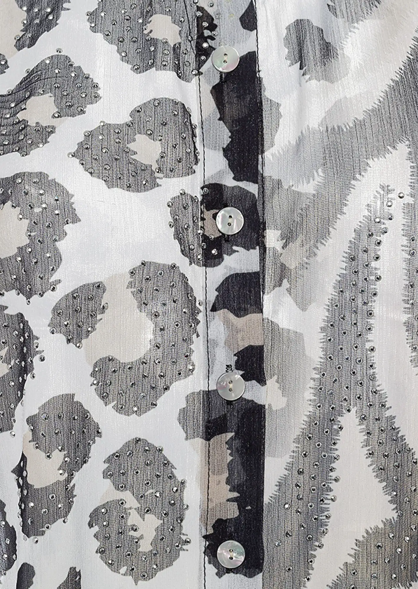 Bluse 'Animalstyle', schwarz-crema