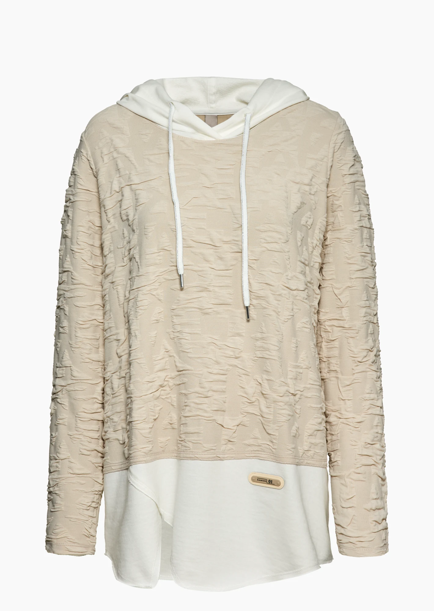 Sweatpullover mit Struktur, crema