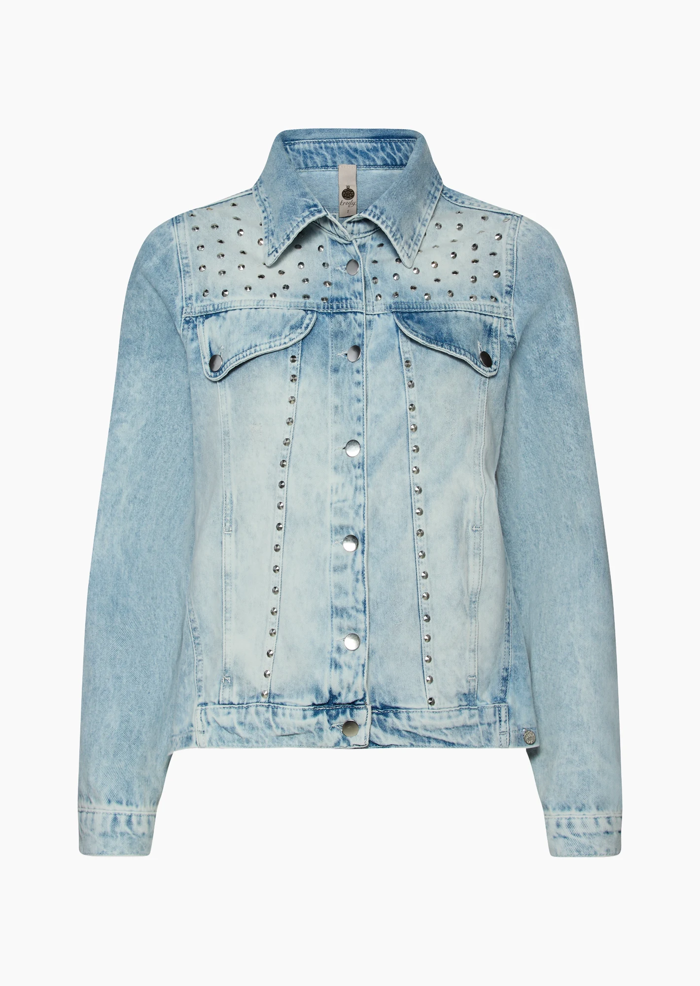 Jeansjacke 'Queen', bleached denim