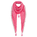 Schal mit Spitzen-Struktur, paradise pink 
