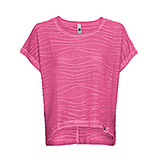 T-Shirt mit Wellenstruktur, paradise pink 
