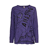 Crash-Shirt mit Front-Print, purple 