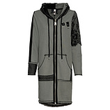 Sweatmantel mit Spitze, khaki 