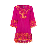 Tunika mit Stickerei, pink-orange 