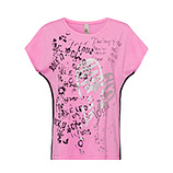 Shirt mit Print, pink fluro 