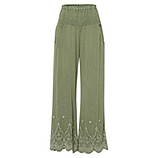 Hose mit Stickerei, salbei 