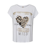 Shirt 'Wild Heart', weiß 