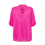 Bluse aus Lochspitze, pink 