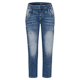 Jeans Glitzerösen, light blue denim 