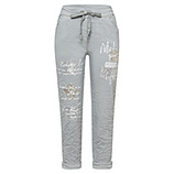 Joggpants mit Patches, silber 