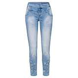 Jeans mit Herzen, light blue denim 