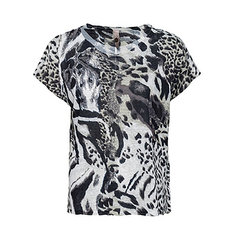 Shirt im Animal-Design, khaki 
