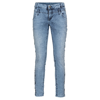 Jeans mit Galonstreifen, light blue 