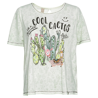 Shirt mit Kaktus-Motiv, mint 
