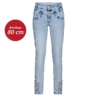 Jeans Doppelbund 80er Länge, bleached denim 