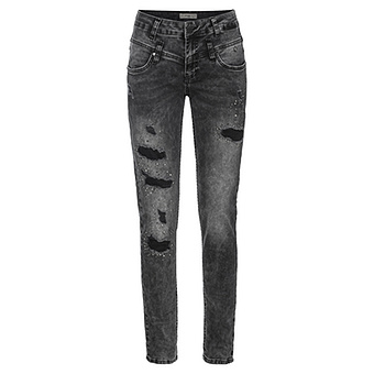 Jeans mit Ziersteinen, black 