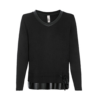 Tredy Longesleeve zwart-wit Webpatroon casual uitstraling Mode Shirts Longsleeves