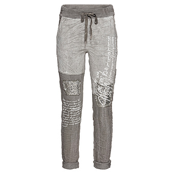 Joggpant mit Patches, taupe 