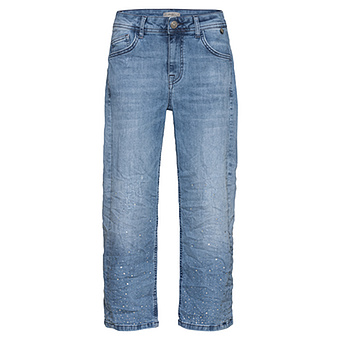 Jeans mit Glitzersteinen, light blue denim 