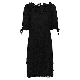 Kleid mit Häkelspitze, schwarz 