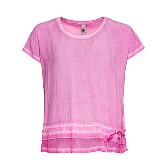 Shirt mit Netzsaum, pink fluro 