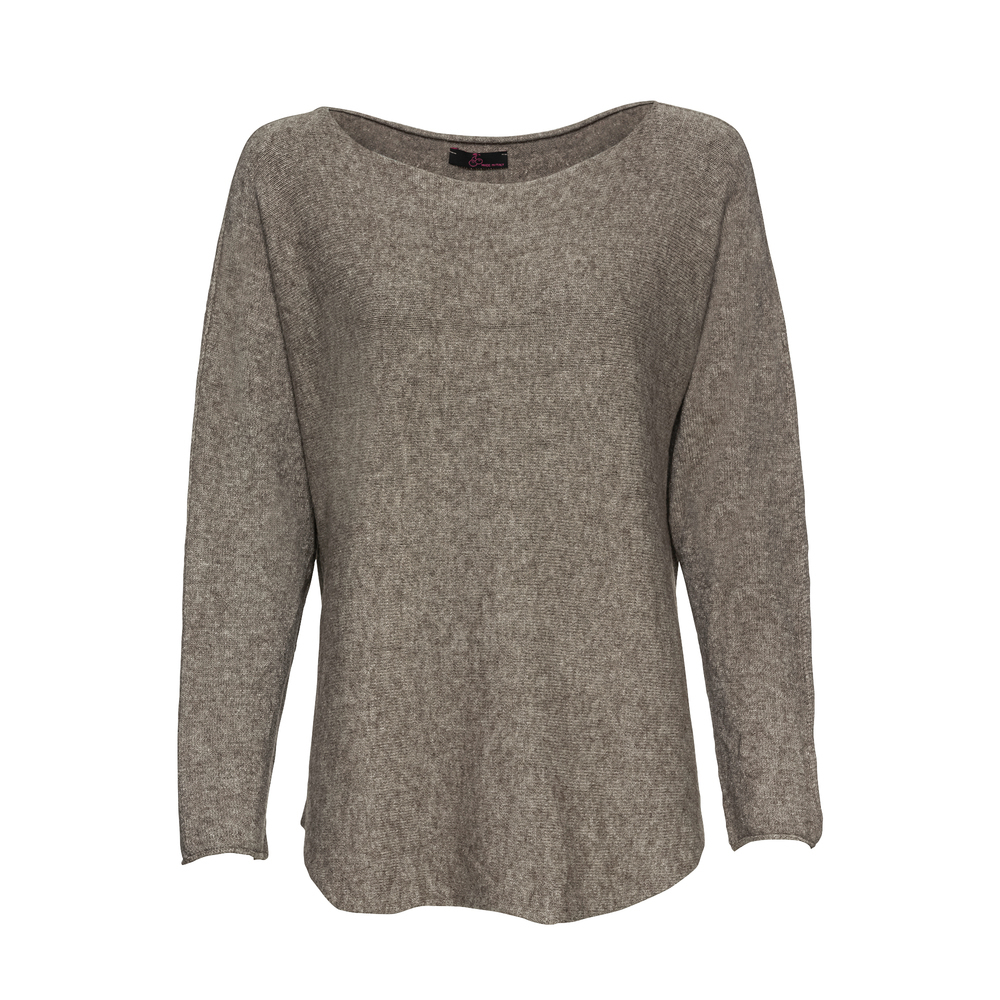 Loungewear Strickpullover, taupe 