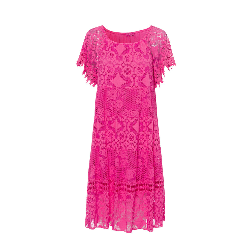 Kleid aus Spitze, pink 4