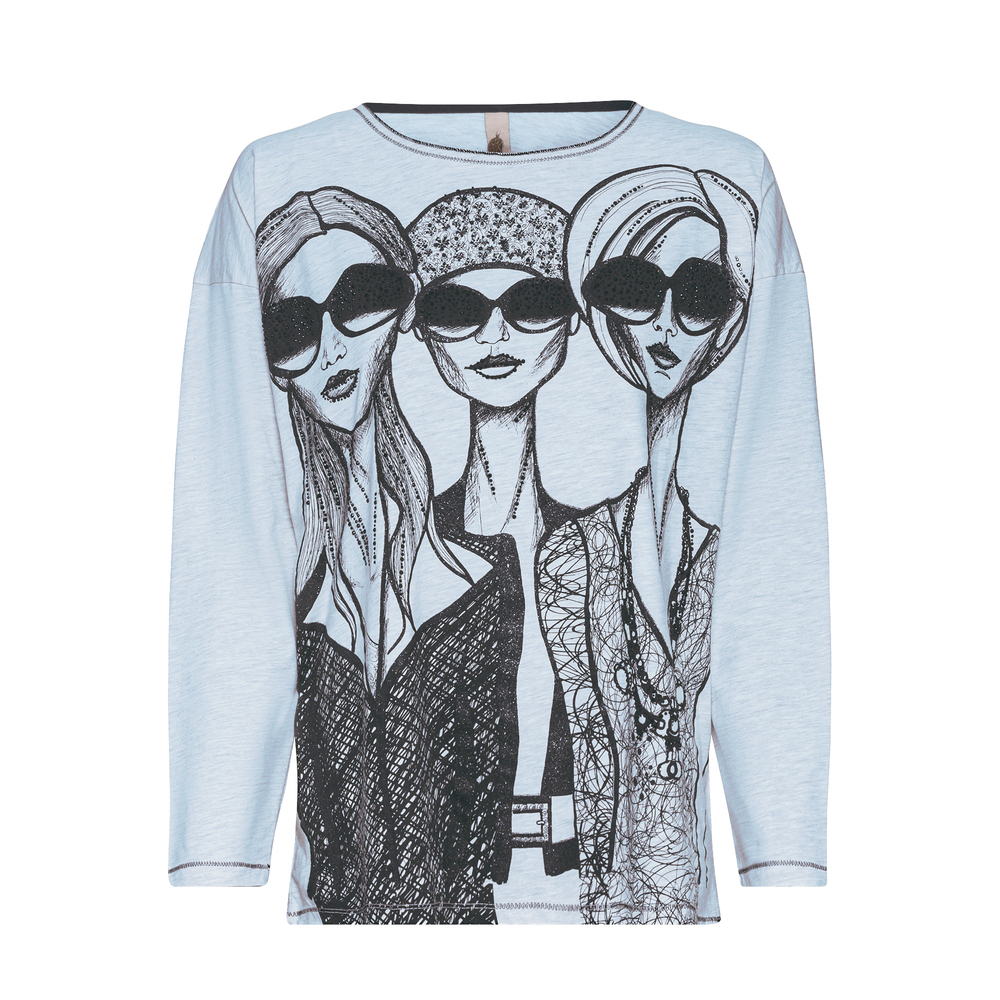 Shirt mit Front-Design, eiskristall 
